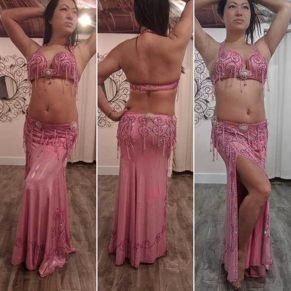 Pink Egyptian Professional Belly Dance Costume